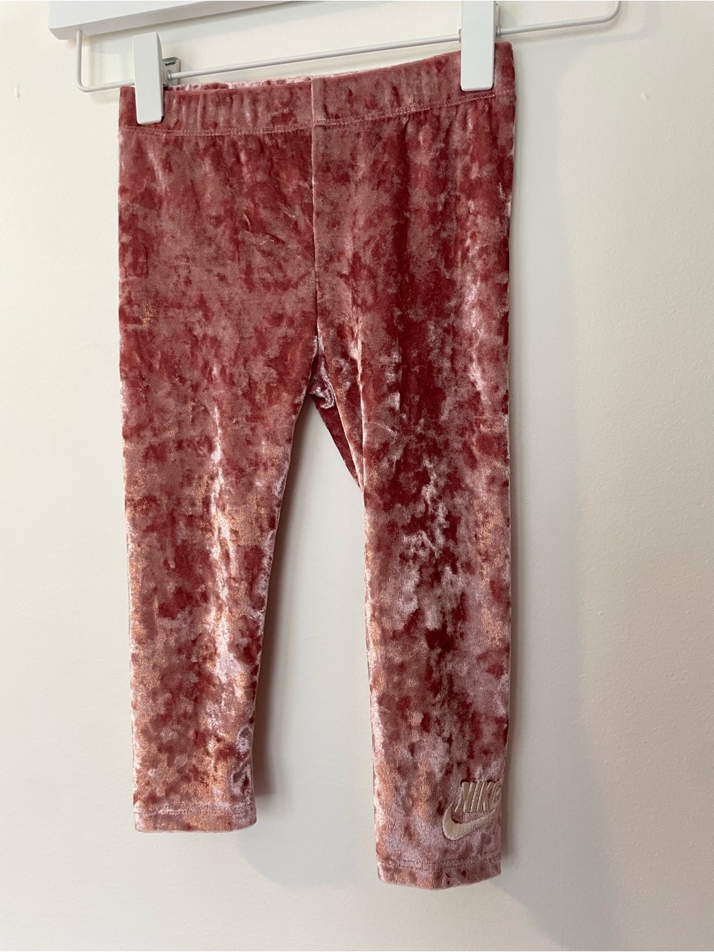 NIKE Pink Velvet Leggings Sz 24 Mo